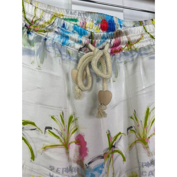 NEW Kerri Rosenthal Blair Printed Shorts Satin White Multicolor Size: Medium - Picture 4 of 8